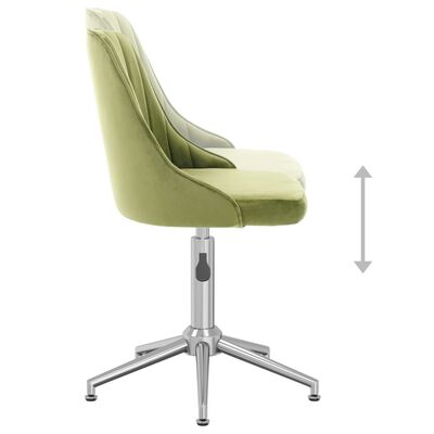 vidaXL Pasukama biuro kėdė, šviesiai žalios spalvos, aksomas (330770)