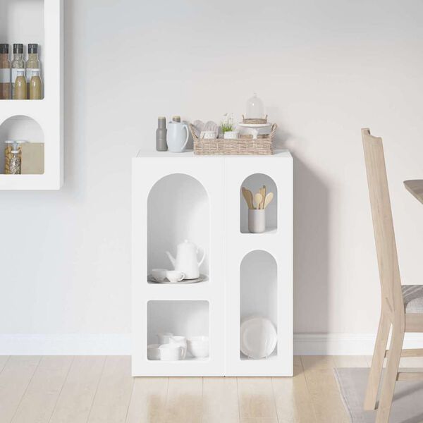 vidaXL Kabalas Balta 59 x 35 x 80.5 cm Apdirbta mediena