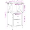 vidaXL Naktinės spintelės, 2vnt., artisano ąžuolo, 34x35,5x70cm