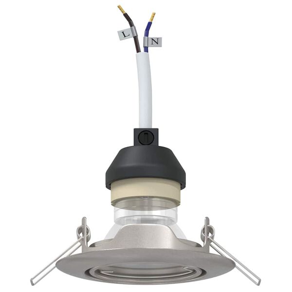 vidaXL Prožektorius 6 pcs Sidabro 9 x 9 x 2.5 cm metalas