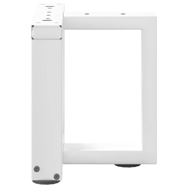 vidaXL Kavos staliuko kojelės, 2 vnt., baltos, 30x25x(30-31) cm, plienas, T formos
