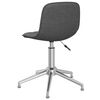 vidaXL Pasukamos valgomojo kėdės, 2vnt., tamsiai pilkos, audinys