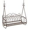 vidaXL Sūpynės suolas Plienas 112 x 60 x 126,5 cm Senovinė ruda