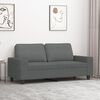 vidaXL Dvivietė sofa, tamsiai pilkos spalvos, 140cm, audinys