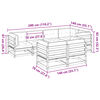 vidaXL Sodo komplektas su pagalvėlėmis, 7 dalių, impregnuota pušis