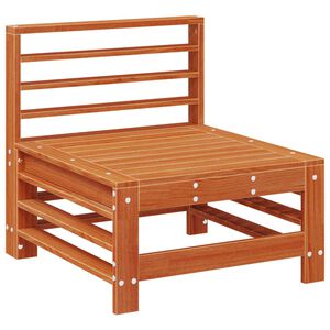 vidaXL Sodo vidurinė sofa Tvirtas pu&scaron;ies medis Va&scaron;ko Ruda