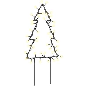 vidaXL Kalėdinės dekoracijos eglutės su smaigais, 3vnt., 50LED, 30cm