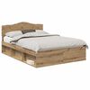 vidaXL Lovos rėmas Meistrų ąžuolas 140 x 190 cm Kietos pu&scaron;ies mediena