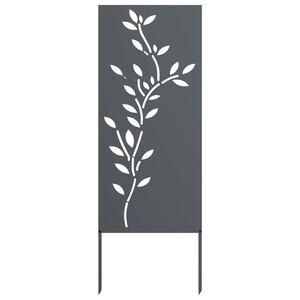 vidaXL Sodo privatumo ekranas Gėlių Antracitas 50 x 140 cm