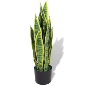 vidaXL Dirbtinė Sansevjera su vazonu, 65 cm, žalia