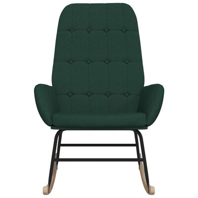 vidaXL Supama kėdė, tamsiai žalios spalvos, audinys
