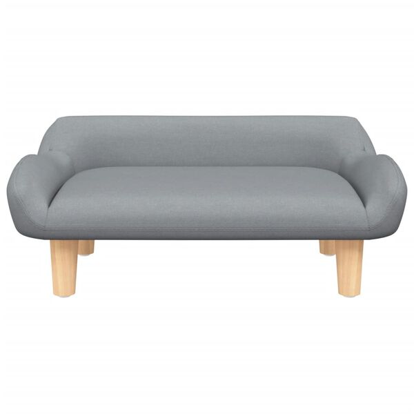 vidaXL Vaikiška sofa, šviesiai pilkos spalvos, 70x40x24cm, audinys