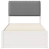 vidaXL Lovo rėmas su apmu&scaron;tu galvūgaliu &Scaron;viesiai pilka 90 x 200 cm