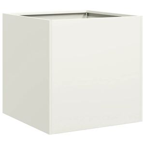 vidaXL Lovelis, baltos spalvos, 40x40x40cm, &scaron;altai valcuotas plienas