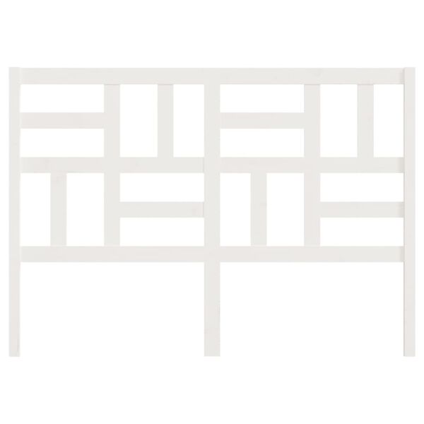 vidaXL Lovos galvūgalis, baltas, 146x4x104cm, pušies medienos masyvas