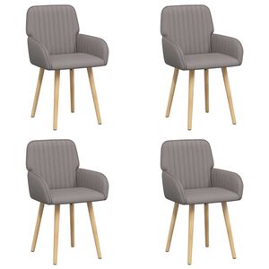 vidaXL Valgomojo kėdės 4 vnt. Audinys Taupe 56,5 x 50 x 87,5 cm