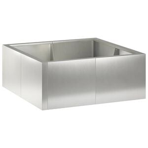 vidaXL Sienelė 4 vnt. 100 x 100 x 30 cm Nerūdijantis plienas Sidabrinė