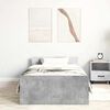 vidaXL Lovos rėmas, betono, 75x190cm, apdirbta mediena, vienvietis