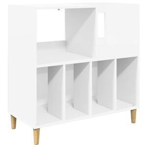 vidaXL Plok&scaron;telių grotuvo stovas Balta 82 x 39,5 x 82,5 cm