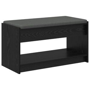 vidaXL Koridoriaus suolas Juodas Ąžuolas 83 x 38 x 45 cm