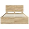 vidaXL Lovos rėmas Sonoma ąžuolas 150 x 200 cm Kietos pu&scaron;ies mediena
