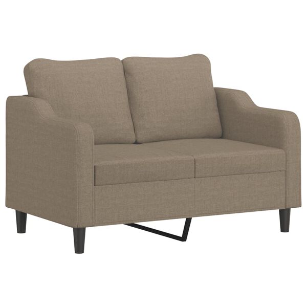 vidaXL Dvivietė sofa, taupe spalvos, 120cm, audinys