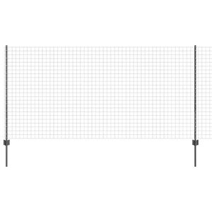 vidaXL Euro tvoros su stulpu 25 x 1,2 m PVC dengtas plienas Pilka
