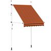 vidaXL Rankiniu būdu i&scaron;traukiama markizė, oranžinė ir ruda, 150cm