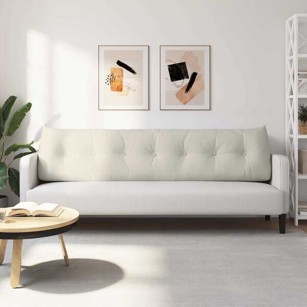 vidaXL Apsaugos Pagalvė Kreminė 200 x 24 x 50 cm Aksomas