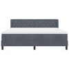 vidaXL Kiemas lova su čiužiniu Tamsiai pilka 200 x 180 cm Aksomas