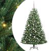 vidaXL Dirbtinė Sulankstoma Kalėdų Eglutė Žalia 150 cm PVC ir metalas