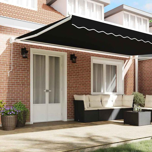 vidaXL Pavėsinė Juoda 500 x 300 x 165 cm Poliesteris ir Metalas