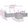 vidaXL Sofos komplektas su pagalve 6 pcs Šviesiai pilka poliratanas