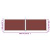 vidaXL Ištraukiama šoninė pertvara, rudos spalvos, 160x600cm