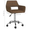 vidaXL Pasukama valgomojo kėdė, rudos spalvos, audinys (330310)