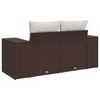 vidaXL Dvivietė sodo sofa su pagalvėlėmis, rudos spalvos, poliratanas