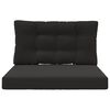 vidaXL Lauko sofa pagalvėlė 2 pcs Juodas Poliesteris