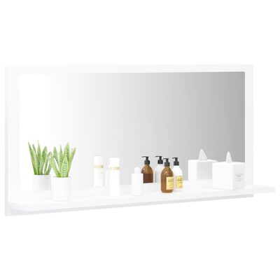 vidaXL Vonios kambario veidrodis, baltos spalvos, 80x10,5x37cm, MDP
