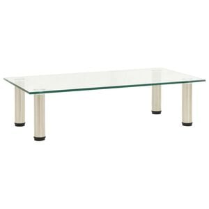 vidaXL TV staliukas, skaidrus, 60x35x17cm, grūdintas stiklas