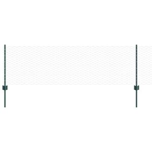vidaXL Hexagonal Fence with Post 100 x 0,6 m PVC dengtas plienas Žalia