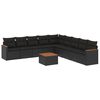 vidaXL Patio Sofa Set 9 vietos Black