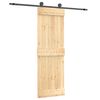 vidaXL Slankios durys Natūrali ir juoda 70 x 210 cm