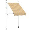 vidaXL Rankiniu būdu i&scaron;traukiama markizė, geltoni/mėlyni dryžiai, 150cm