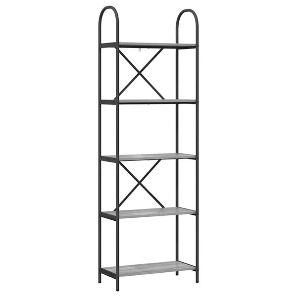 vidaXL Knygų lentyna Pilkas Sonoma 60 x 30 x 183 cm Apdirbta mediena