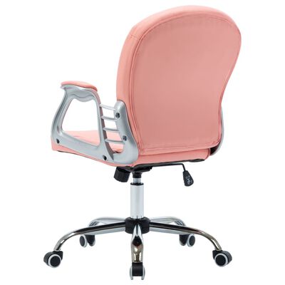 vidaXL Pasukama biuro kėdė, rožinės spalvos, dirbtinė oda