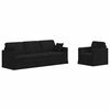 vidaXL Sofa 2 pcs Juoda 228 x 78 x 80 cm Aksomas