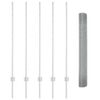 vidaXL Tvora su stulpais Sidabro 1,2 x 10 m Plienas