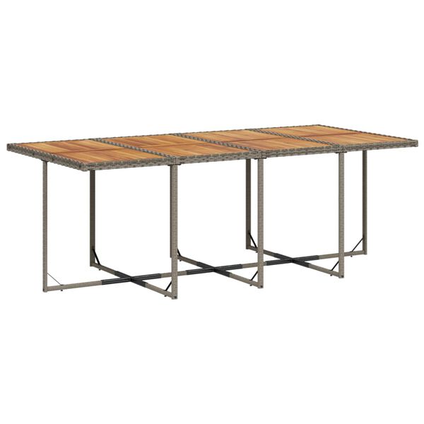 vidaXL Sodo komplektas su pagalvėlėmis, 9 dalių, pilkas, poliratanas