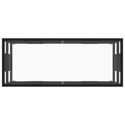 vidaXL Televizoriaus spintelė, juoda, 100x40x40cm, su grūdintu stiklu
