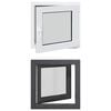 vidaXL Požeminio lango RISOR 50 x 50 cm PVC ir stiklas Antracito